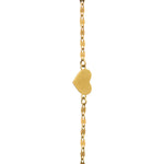 Laleh Bracelet – 14k Italian Gold Closed Heart Bracelet