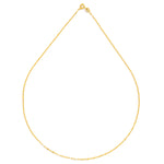 Mahsa Necklace – 14k Italian Gold Double Stamp Mirror Chain