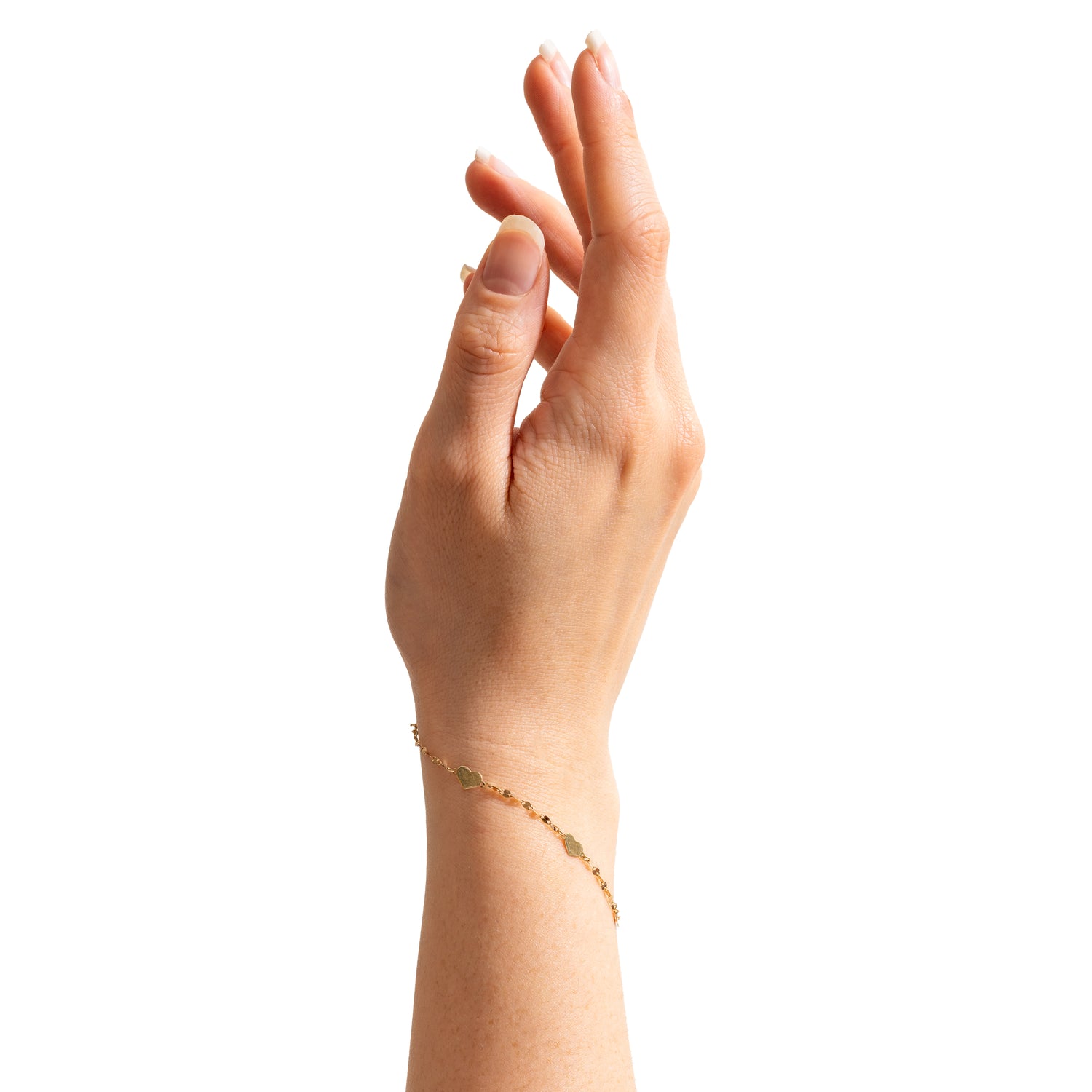 Laleh Bracelet – 14k Italian Gold Closed Heart Bracelet