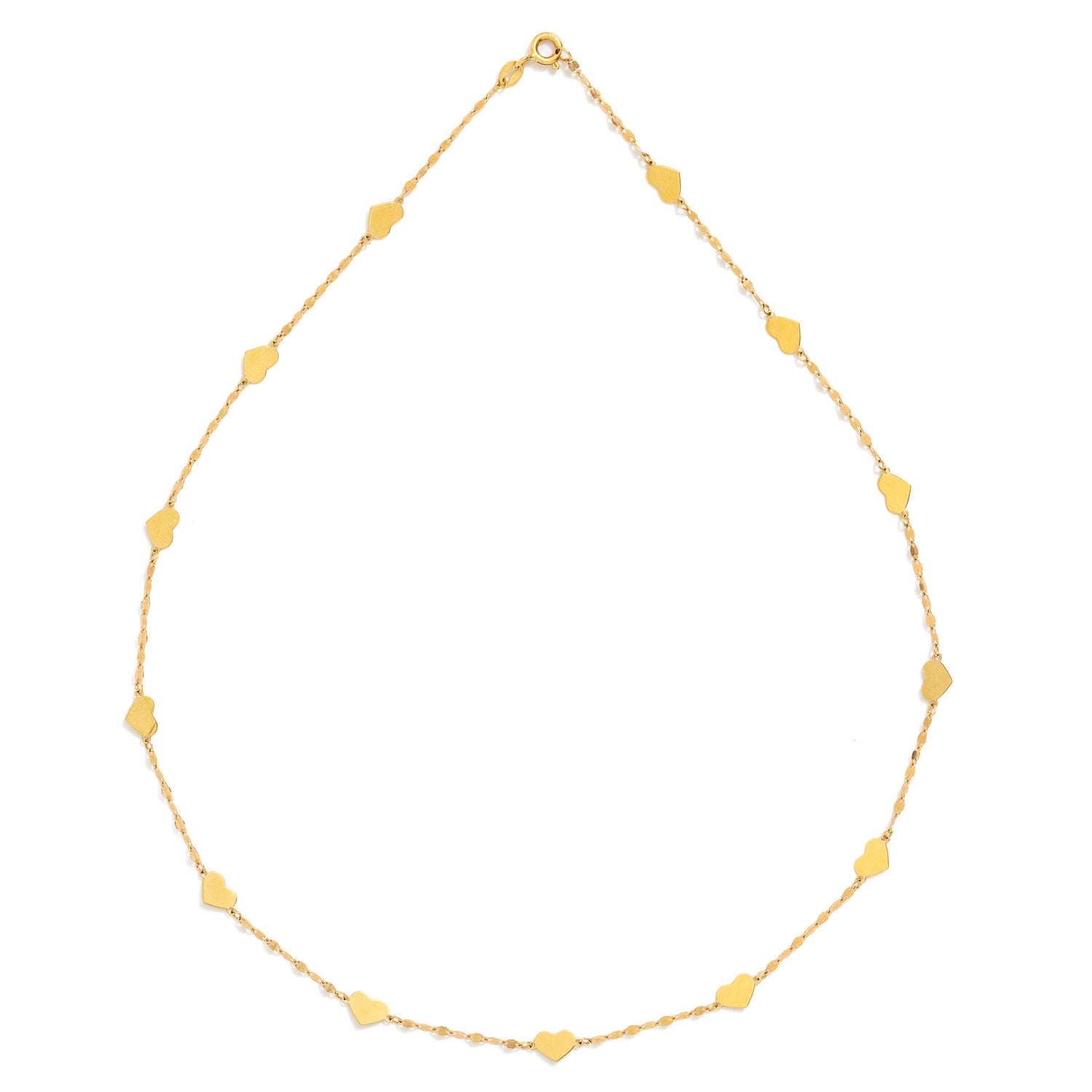 Laleh Necklace – 14k Italian Gold Closed Heart Necklace