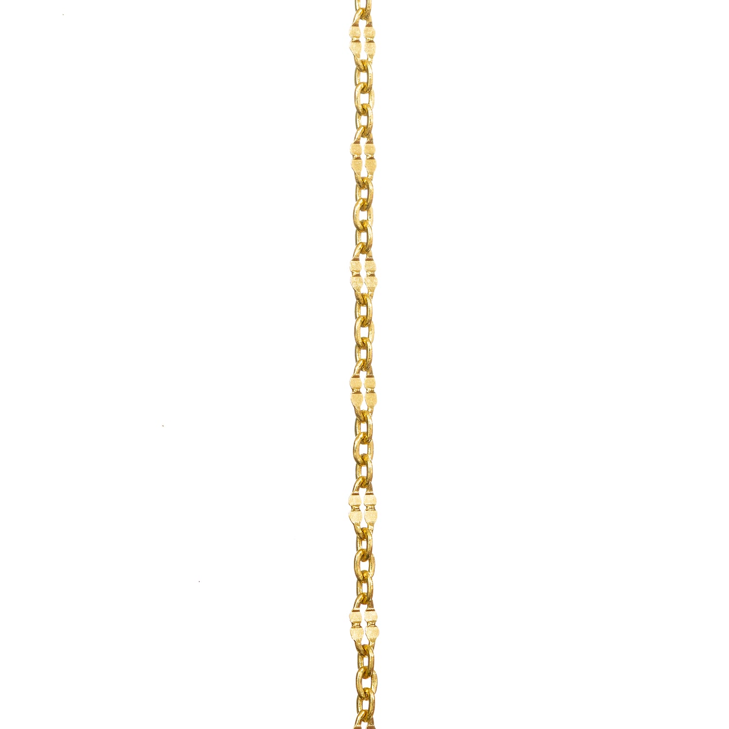 Mahsa Necklace – 14k Italian Gold Double Stamp Mirror Chain