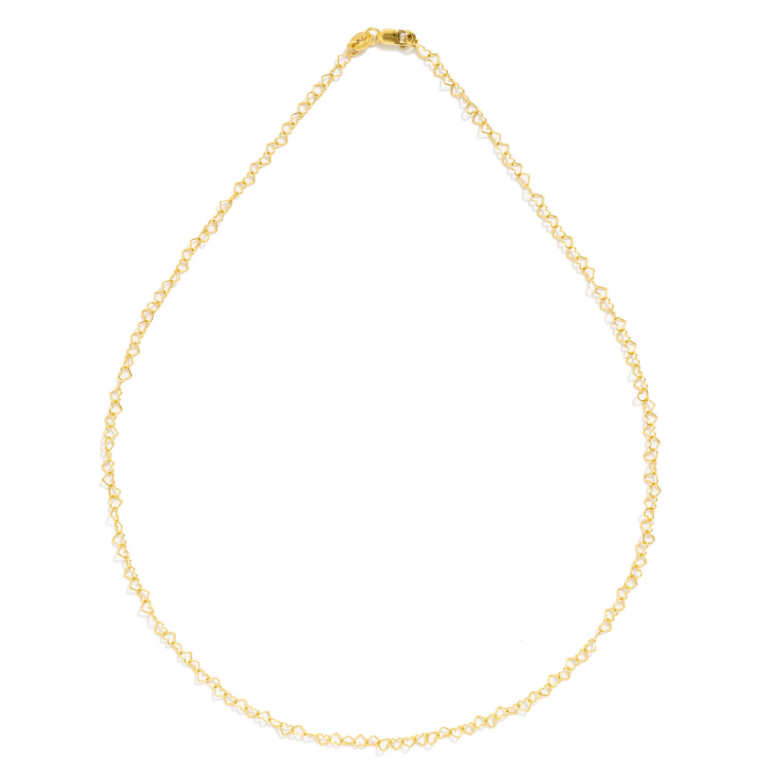 Nava Necklace – 14k Italian Gold Heart Chain