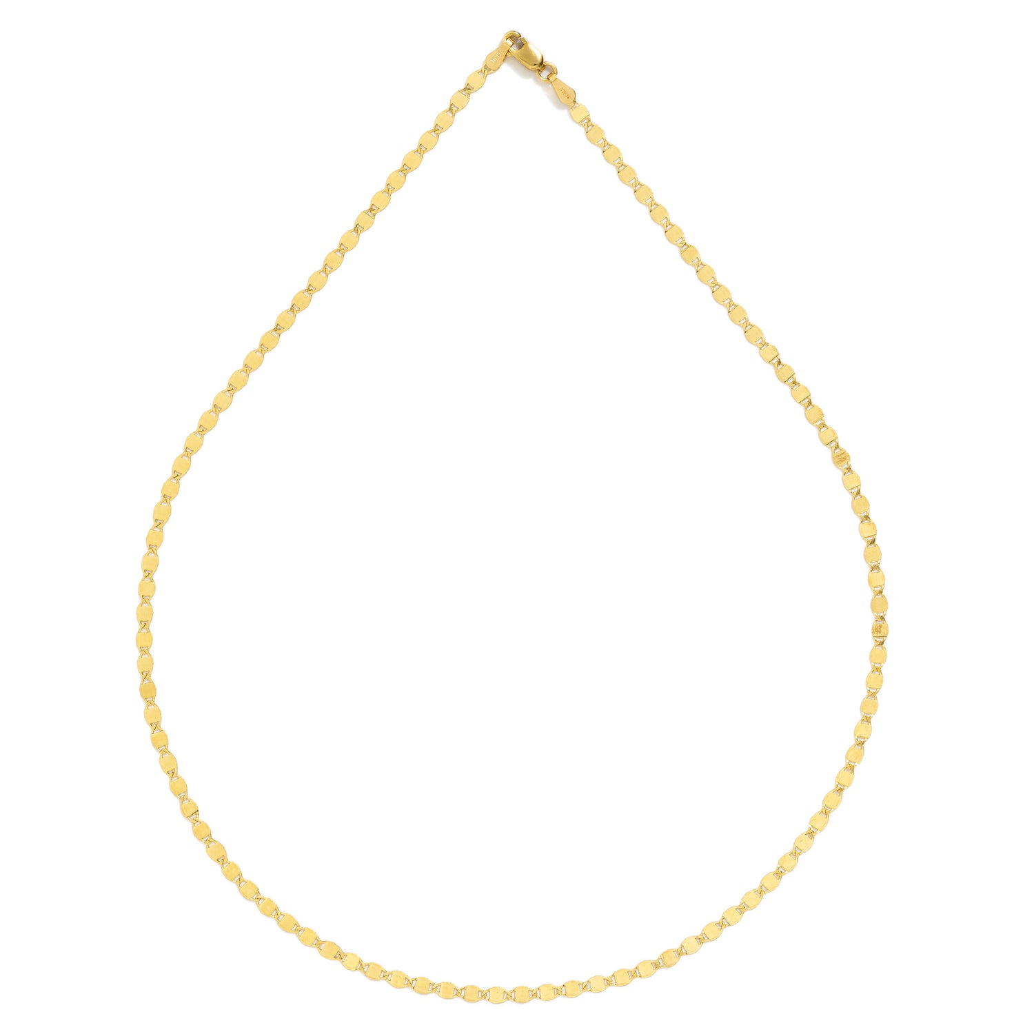 Soltān Necklace – 14k Italian Gold Oval Dot Necklace