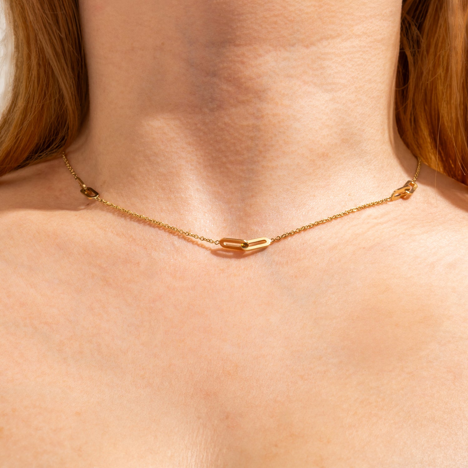 Tara Necklace – 14k Italian Gold 3-Link Chain Necklace