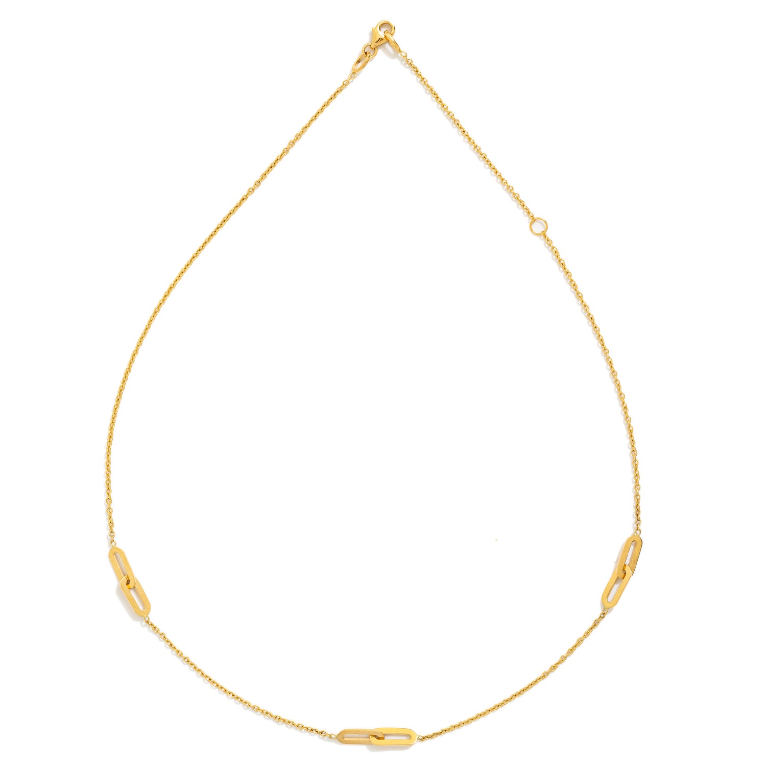 Tara Necklace – 14k Italian Gold 3-Link Chain Necklace